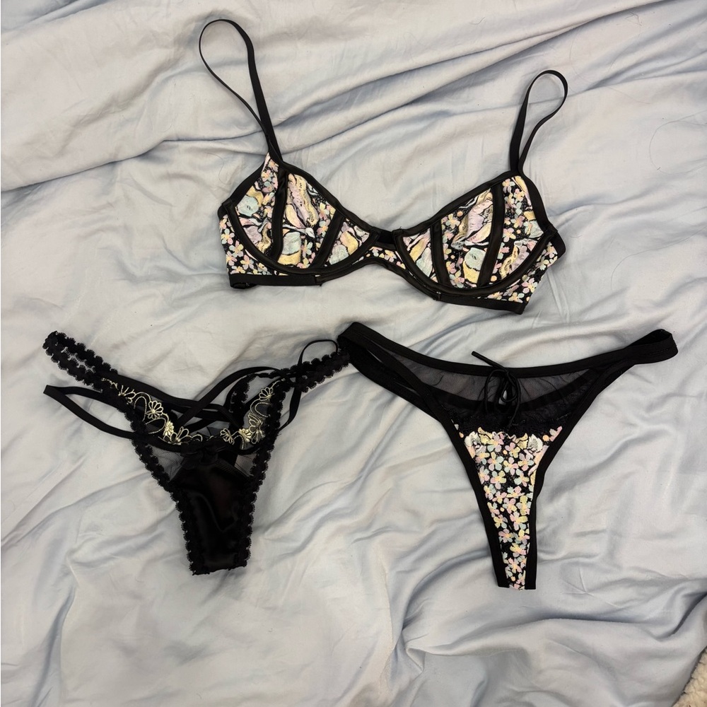 For Love And Lemons Black Lace Lingerie